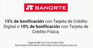 15% de Bonificación con Banorte en Liverpool (La Nocturna)