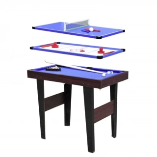 Mesa Multijuegos 3 en 1 TOPLIFE – Billar, Hockey y Tenis de Mesa por 35€