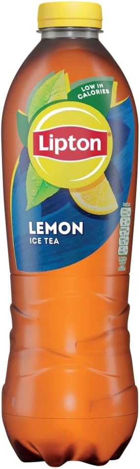 Lipton Lemon Bottled Ice Tea 1.25 L, low calorie soft drink, 100% black tea extract /