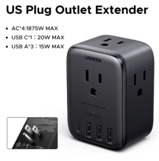Ugreen regleta multicontacto 20W por $156 en AliExpress