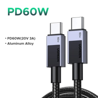 UGREEN PD60W cable USB-C (1 m, 2 piezas) por $67 en AliExpress