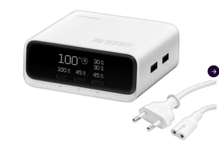 4smarts Desk Charger GaN Screen 100W 3C +2A voor €19,95 bij Ibood