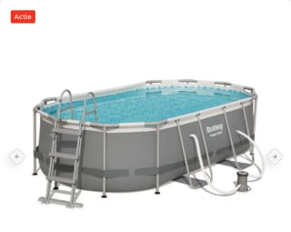 Zwembad steel pro max set ovaal grijs 427 met pomp voor €235 bij Van Cranenbroek