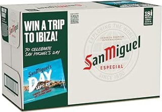 San Miguel Especial Premium Lager beer, 18 x 330ml Bottles - Delayed Dispatch