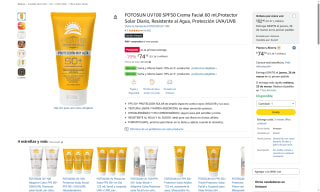 Protector Solar Fotosun UV100 SPF50 60ml por $74 | Amazon