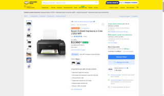 Impresora Epson L1250 WiFi por $2,304 | Oferta Mercado Libre