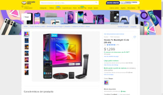 Govee TV Backlight 3 Lite por $1,299 | Oferta Mercado Libre