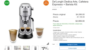 Cafetera De'Longhi Dedica Arte por $2,999 | Costco
