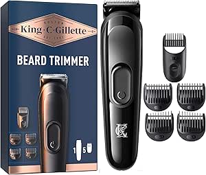 King C. Gillette Recortadora Barba Hombre, Cortapelos 3 en 1 con 5 Peines por 27,99€