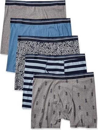 Amazon Essentials Men's Cotton Boxers (Pack of 5, Size M) - £6.14