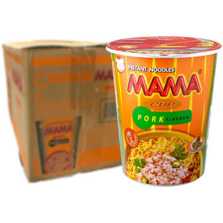 Pack 16x70g de MAMA 3174 Fideos Instantáneos Cup Sabor Cerdo por 17.99€
