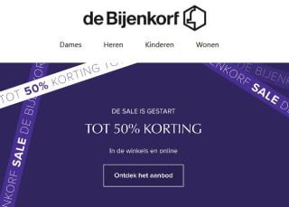 Tot 80% korting in de outlet van de Bijenkorf