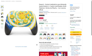Control PowerA Pokémon Vórtice Pikachu Switch por $659 | Amazon