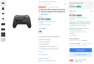 Control Pro para NS2 Ed Resident Evil Requiem por $1,579 en Mercado Libre