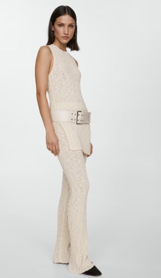 Pantalón acampanado de punto canalé por 2.99€