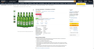 Cerveza Heineken 12 Pack Botellas por $147 | Descuento Amazon