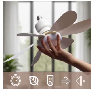 Ventilateur de plafond LED 40W E27 - télécommande à 11,89€