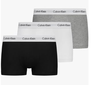 Lot de 3 Homme sous-Vêtement Calvin Klein Boxers Taille Basse à 23,75€
