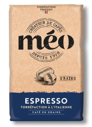 Paquet de 1kg de Café en Grains Espresso Corsé MEO à 15,39€