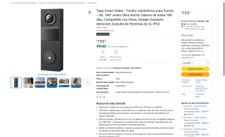Timbre Tapo 2K por $733 | Oferta Amazon