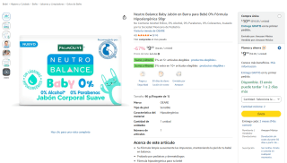 Neutro Balance Baby jabón en barra para bebé 90g por $9 en Amazon
