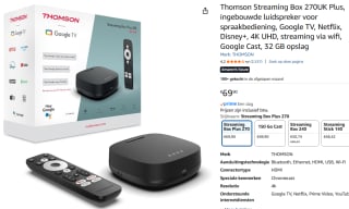 Thomson Streaming Box Plus 270 voor €69,90 bij Amazon