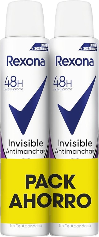 2 botes Rexona Invisible Desodorante Aerosol Antitranspirante mujer 200ml por 3.10€