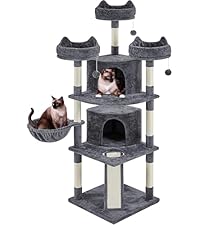 Yaheetech Árbol Rascador para Gatos 139cm con 3 Plataformas por 37.99€