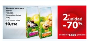 -70% de Descuento en la Segunda Unidad de Mascotas en Carrefour.