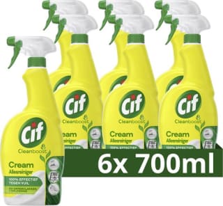 Cif CleanBoost Cream Original Allesreiniger Spray (6 stuks à 700 ml) voor €11,97