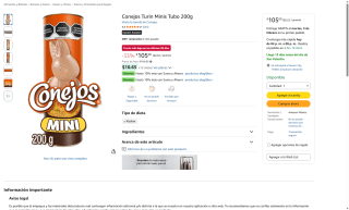 Conejos Turin Minis Tubo 200g por $105 | Amazon