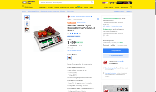 Báscula Comercial 40kg por $459 | Mercado Libre