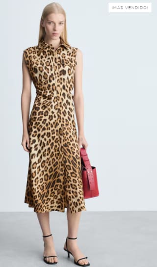 Vestido camisero de leopardo por 13.99€