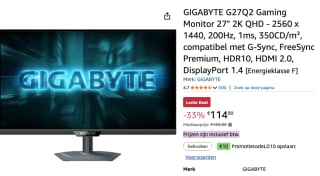 GIGABYTE G27Q2 computer monitor 68,6 cm (27") voor €114 bij Amazon