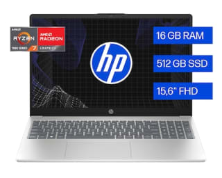 Laptop HP 15.6" Ryzen 7 16GB 512GB por $7,649 | Coppel (DiDi Card)