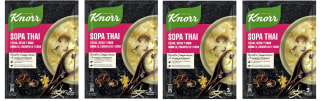4 x Sopa deshidratada Thai KNORR, sobre 69 g por 3.6€