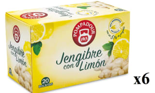 6 unidades de Pompadour Infusion Jengibre con Limón, 20 Bolsitas por 8.36€