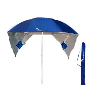 Sombrilla de playa 2 en 1 con 8 varillas y paneles laterales AliExpress por 21,38€