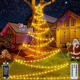 Ollny 4.2M Christmas Tree Lights with Star for £5.98