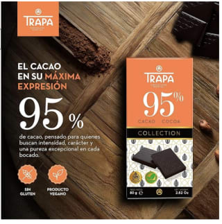Trapa collection chocolate negro 95% cacao 80g por 1.61€ [50% descuento en 2ª unidad]