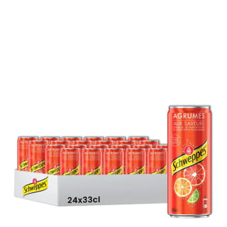 Pack de 24 Cannettes de Soda Schweppes agrumes à 11,99€