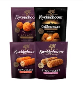 Alle Kwekkeboom snacks 1+1 gratis