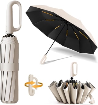HAISHOP Paraguas Automático Plegable (20 Varillas Reflectantes) por $150 en Amazon