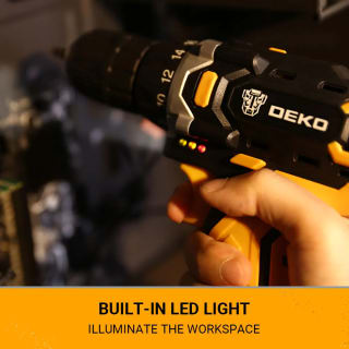 Taladro Inalámbrico DEKO 12V-20V, 18+1 Velocidades, LED por 12.67€ en AliExpress