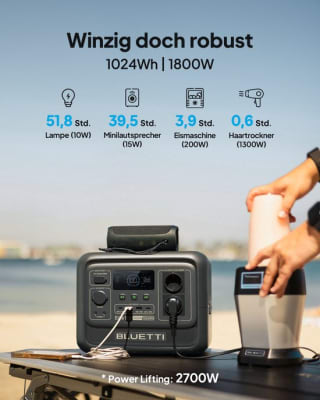 BLUETTI Elite 100 V2 1800W - 1024Wh voor €668 bij Bol