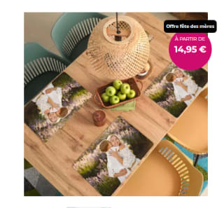 Sets de table personnalisés à 14,95€