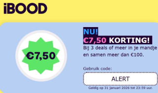 €7,50 korting vanaf 3 deals en besteding vanaf €100 bij iBOOD