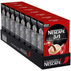NESCAFÉ 3 en 1 Palitos, Crema y Azúcar Instantáneos, Paquete de 8, Cad: 31/12/2026