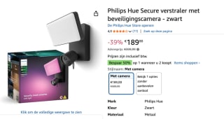 Philips Hue Secure verstraler met beveiligingscamera voor €189 bij Amazon