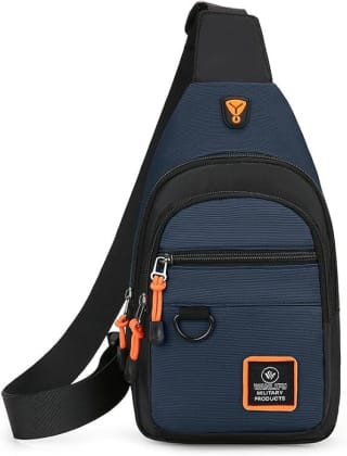 Men's Chest Bag Lightweight Nylon Crossbody Shoulder Bag for £2.44 at Amazon
